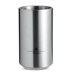 Vue Seau à champagne en acier inox - Coolio de couleur gris| Krokrodeal