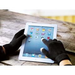 Vue Gants tactiles smartphones - Tacto de couleur noir| Krokrodeal