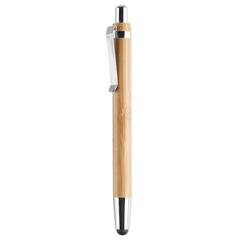 Vue Stylo à bille bambou - Byron de couleur marron| Krokrodeal