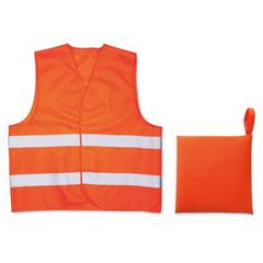 Vue Gilet de securité - Visible de couleur orange| Krokrodeal