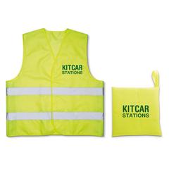 Vue Gilet de securité - Visible de couleur jaune| Krokrodeal