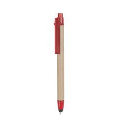 Vue Stylo tactile carton recyclé - Recytouch de couleur rouge| Krokrodeal