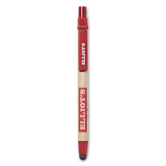 Vue Stylo tactile carton recyclé - Recytouch de couleur rouge| Krokrodeal