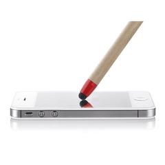 Vue Stylo tactile carton recyclé - Recytouch de couleur rouge| Krokrodeal