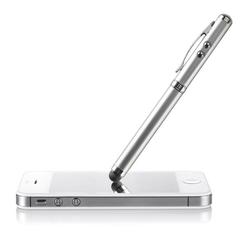Vue Stylet pointeur laser - Triolux de couleur gris| Krokrodeal