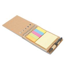Vue Carnet avec stylo et feuillets - Multibook de couleur marron| Krokrodeal