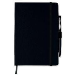 Vue Carnet A5 et stylo - Notaplus de couleur noir| Krokrodeal