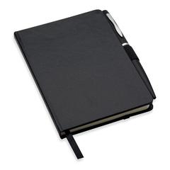 Vue Carnet A6 avec stylo - Notalux de couleur noir| Krokrodeal