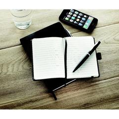 Vue Carnet A6 avec stylo - Notalux de couleur noir| Krokrodeal