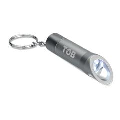 Vue Lampe torche porte-clés en mét - Litop de couleur gris| Krokrodeal