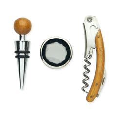 Vue Coffret de sommelier en bambou - Sonoma de couleur marron| Krokrodeal