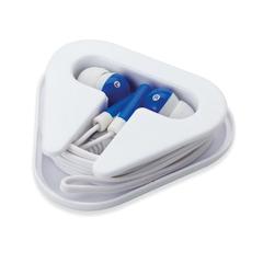 Vue Écouteurs dans un boîtier - Musiplug de couleur bleu| Krokrodeal