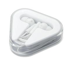 Vue Écouteurs dans un boîtier - Musiplug de couleur blanc| Krokrodeal