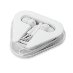 Vue Écouteurs dans un boîtier - Musiplug de couleur blanc| Krokrodeal