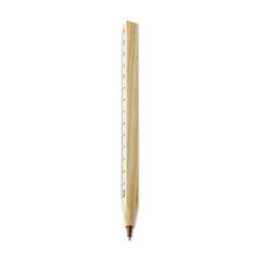 Vue Stylo bille - règle en bois - Woodave de couleur marron| Krokrodeal