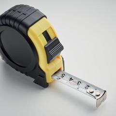 Vue Mètre ruban 5M. - Mia de couleur jaune| Krokrodeal