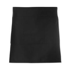 Vue Tablier de cuisine court - Jared de couleur noir| Krokrodeal