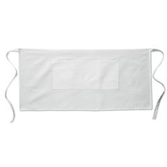 Vue Tablier de cuisine court - Jared de couleur blanc| Krokrodeal