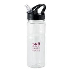 Vue Bouteille plastique 600ml - Nina de couleur blanc| Krokrodeal