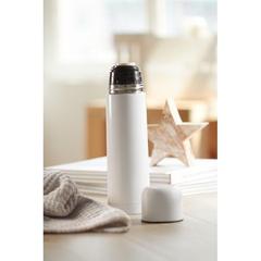 Vue Bouteille double paroi 500ml - Chan de couleur blanc| Krokrodeal