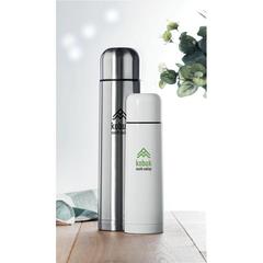 Vue Bouteille double paroi 500ml - Chan de couleur blanc| Krokrodeal