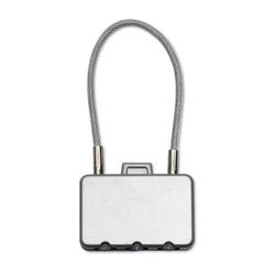 Vue Cadenas pour valise - Threecode de couleur gris| Krokrodeal