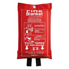 Vue Couverture anti -feu 100x95cm - Blake de couleur rouge| Krokrodeal