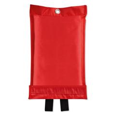 Vue Couverture anti -feu 100x95cm - Blake de couleur rouge| Krokrodeal