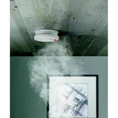 Vue Détecteur de fumée - Nonsmoke de couleur blanc| Krokrodeal