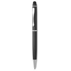 Vue Stylo touch twist en aluminium - Eduar de couleur noir| Krokrodeal