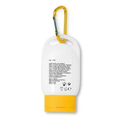 Vue Crème solaire - Suncare de couleur jaune| Krokrodeal