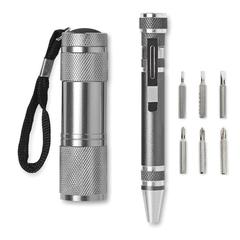 Vue Lampe et tournevis - Combitool de couleur gris| Krokrodeal