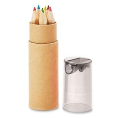 Vue Tube de 6 crayons de couleur - Petit lambut de couleur gris| Krokrodeal