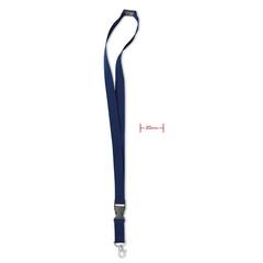 Vue Tour de cou 20 mm - Lany de couleur bleu| Krokrodeal