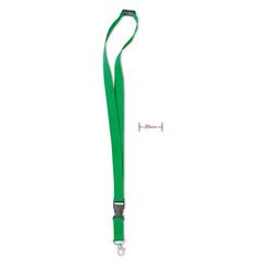 Vue Tour de cou 20 mm - Lany de couleur vert| Krokrodeal