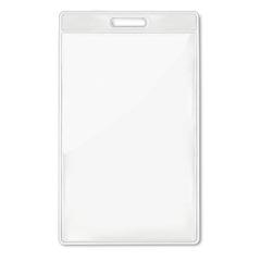 Vue Badge 7,5x12,5cm - Badgo de couleur blanc| Krokrodeal