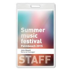 Vue Badge 7,5x12,5cm - Badgo de couleur blanc| Krokrodeal