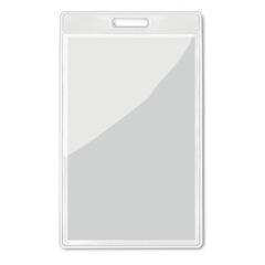 Vue Badge 7,5x12,5cm - Badgo de couleur blanc| Krokrodeal