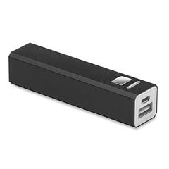 Vue Power bank en aluminium - Poweralu de couleur noir| Krokrodeal