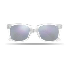 Vue Lunettes de soleil miroir - America touch de couleur blanc| Krokrodeal