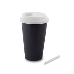 Vue Gobelet double paroi 350 ml. - Chalcky tumbler de couleur blanc| Krokrodeal