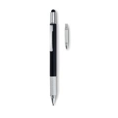 Vue Stylo stylet niveau - Toolpen de couleur noir| Krokrodeal