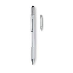 Vue Stylo stylet niveau - Toolpen de couleur gris| Krokrodeal