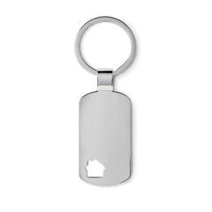 Vue Porte-clés maison - House key de couleur gris| Krokrodeal