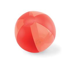 Vue Ballon de plage gonflable - Aquatime de couleur rouge| Krokrodeal