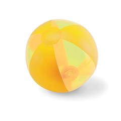 Vue Ballon de plage gonflable - Aquatime de couleur jaune| Krokrodeal