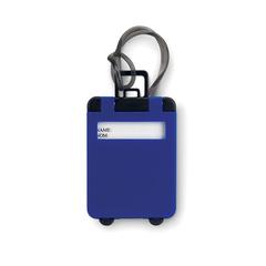 Vue Étiquette de bagage en plastiq - Traveller de couleur bleu| Krokrodeal