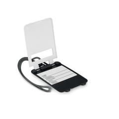 Vue Étiquette de bagage en plastiq - Traveller de couleur blanc| Krokrodeal