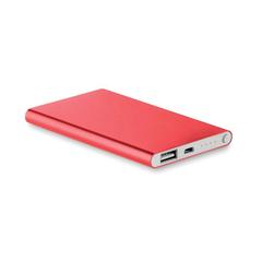 Vue Powerbank ultra plat 4000 mAh - Powerflat de couleur rouge| Krokrodeal