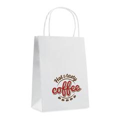 Vue Sac cadeau (petit) 150 gr/m² - Paper small de couleur blanc| Krokrodeal
